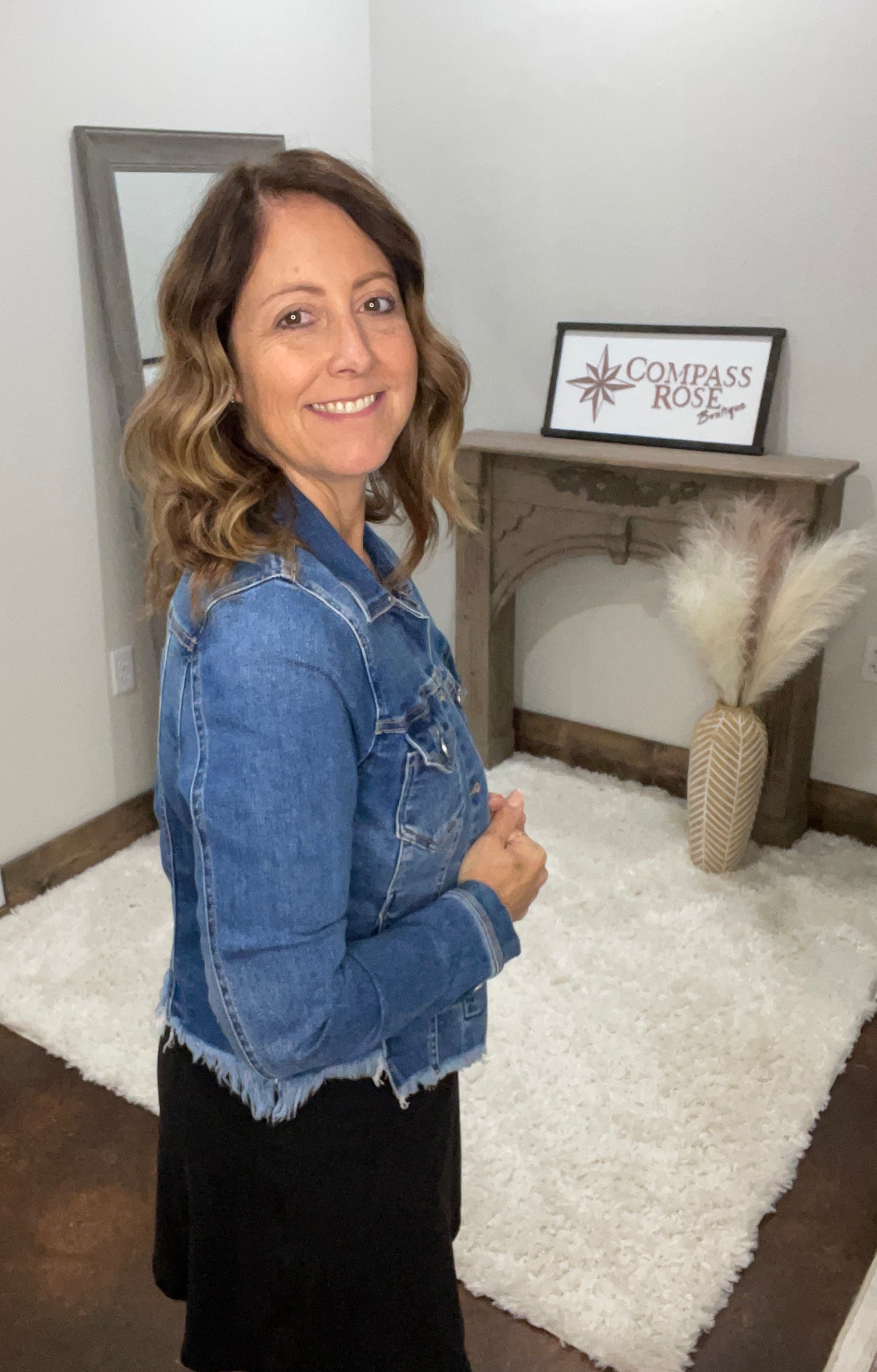 Fray Hem Denim Jacket