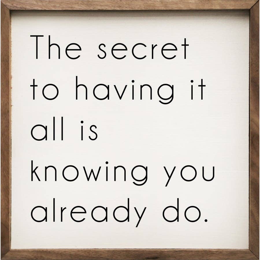 The Secret To Having It All Is Knowing White: 4 x 4 x 1
