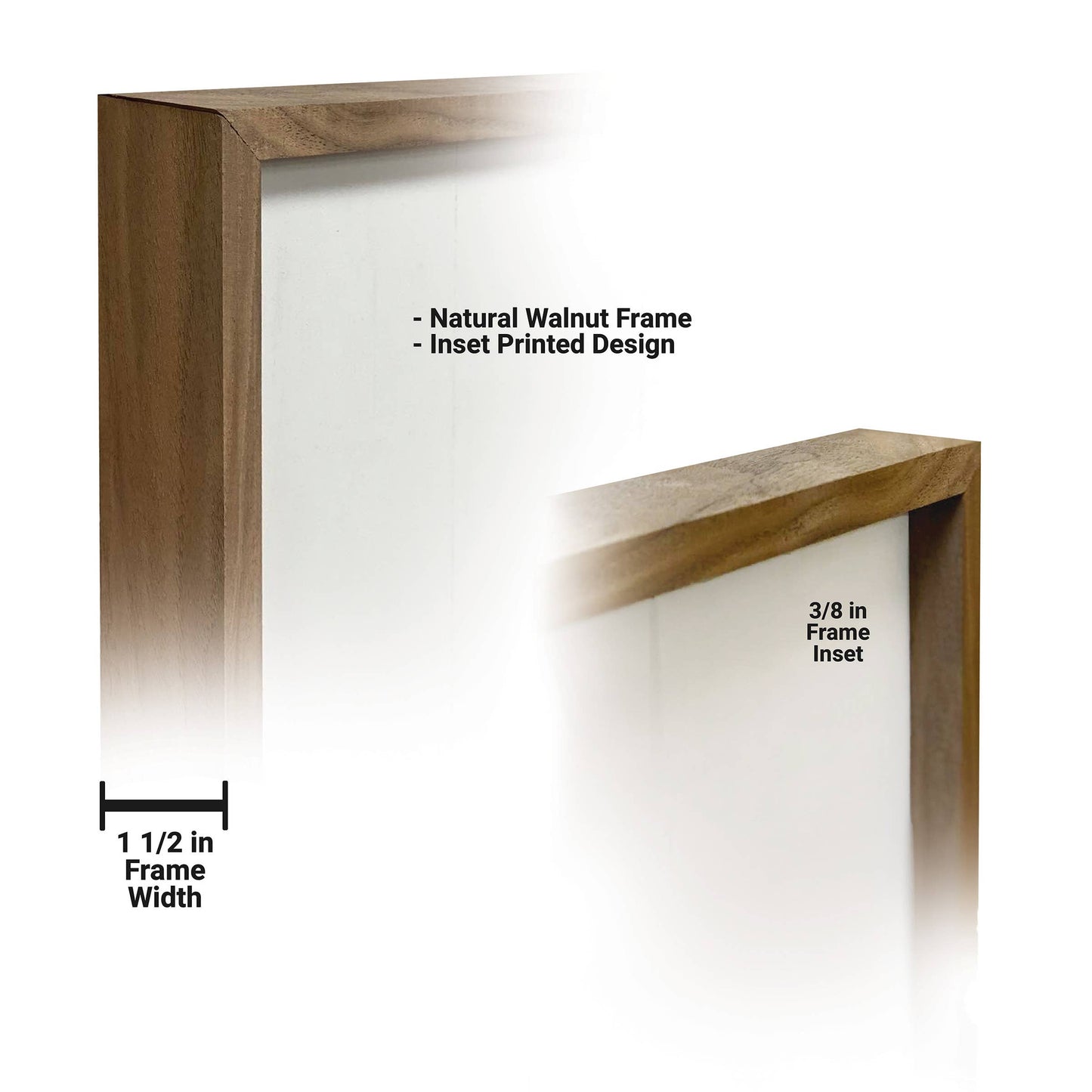 Until We Meet Again Greenery Whitewash: 8 x 8 x 1.5