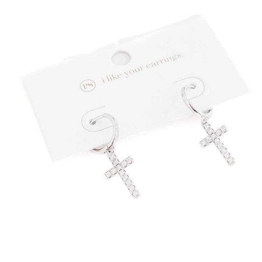 Taryn Diamond Cross Earrings