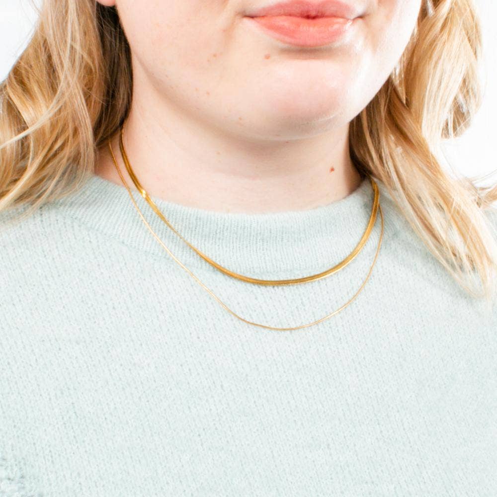 Brooke Layered Chain Necklace - WATERPROOF