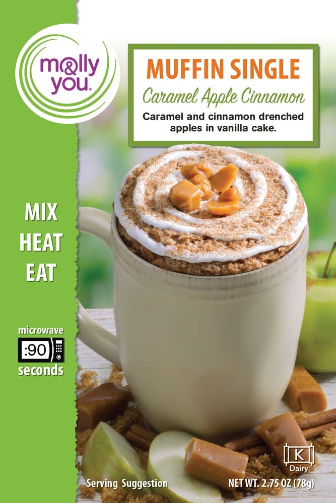 Molly & You Caramel Apple Cinnamon Muffin Microwave Single