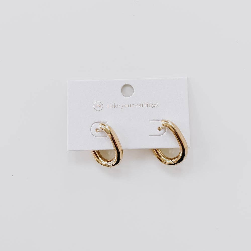 Flirty Fantasy Oval Hoop Earrings -WATERPROOF
