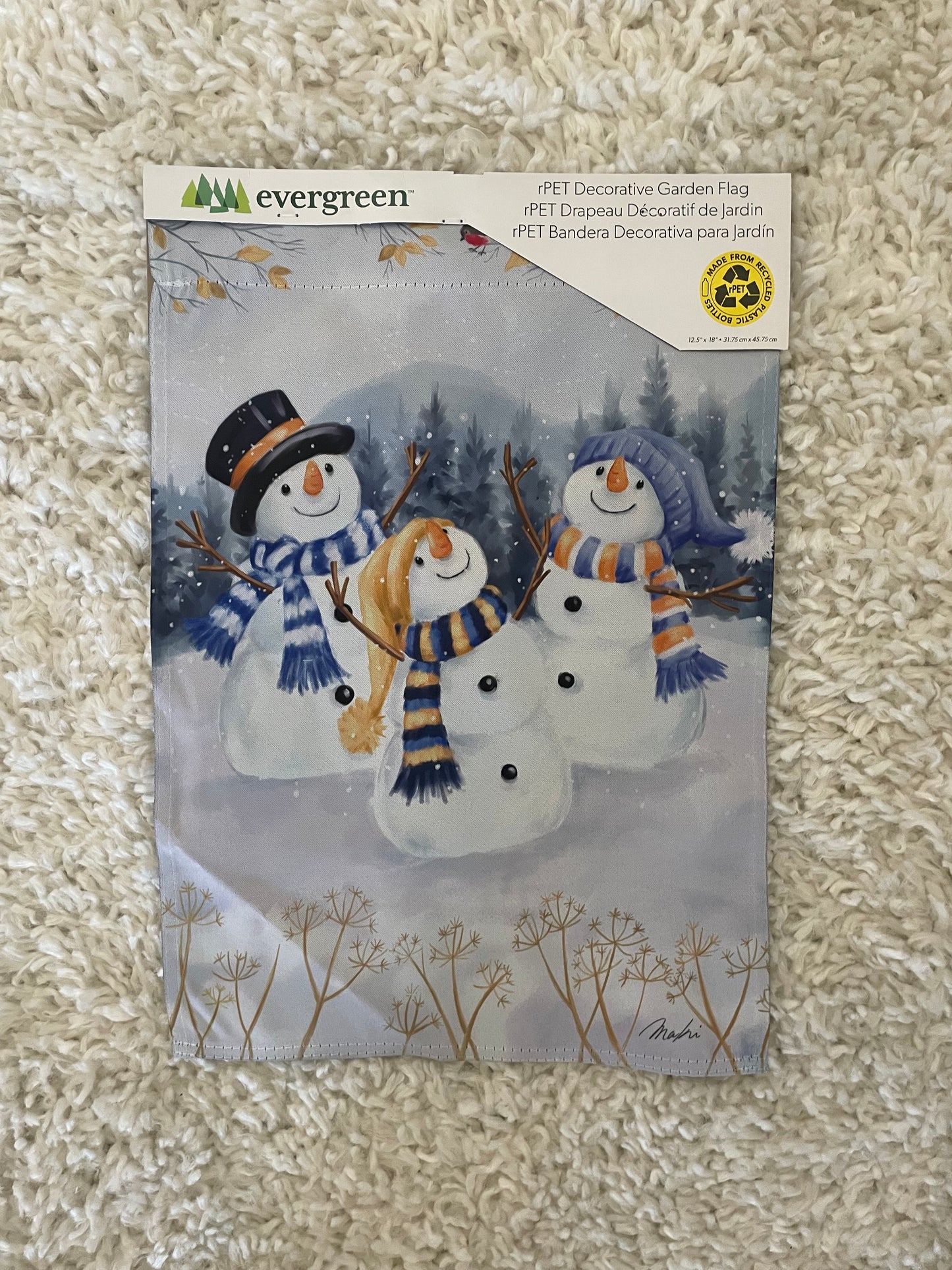 Embossed Suede Garden Flag