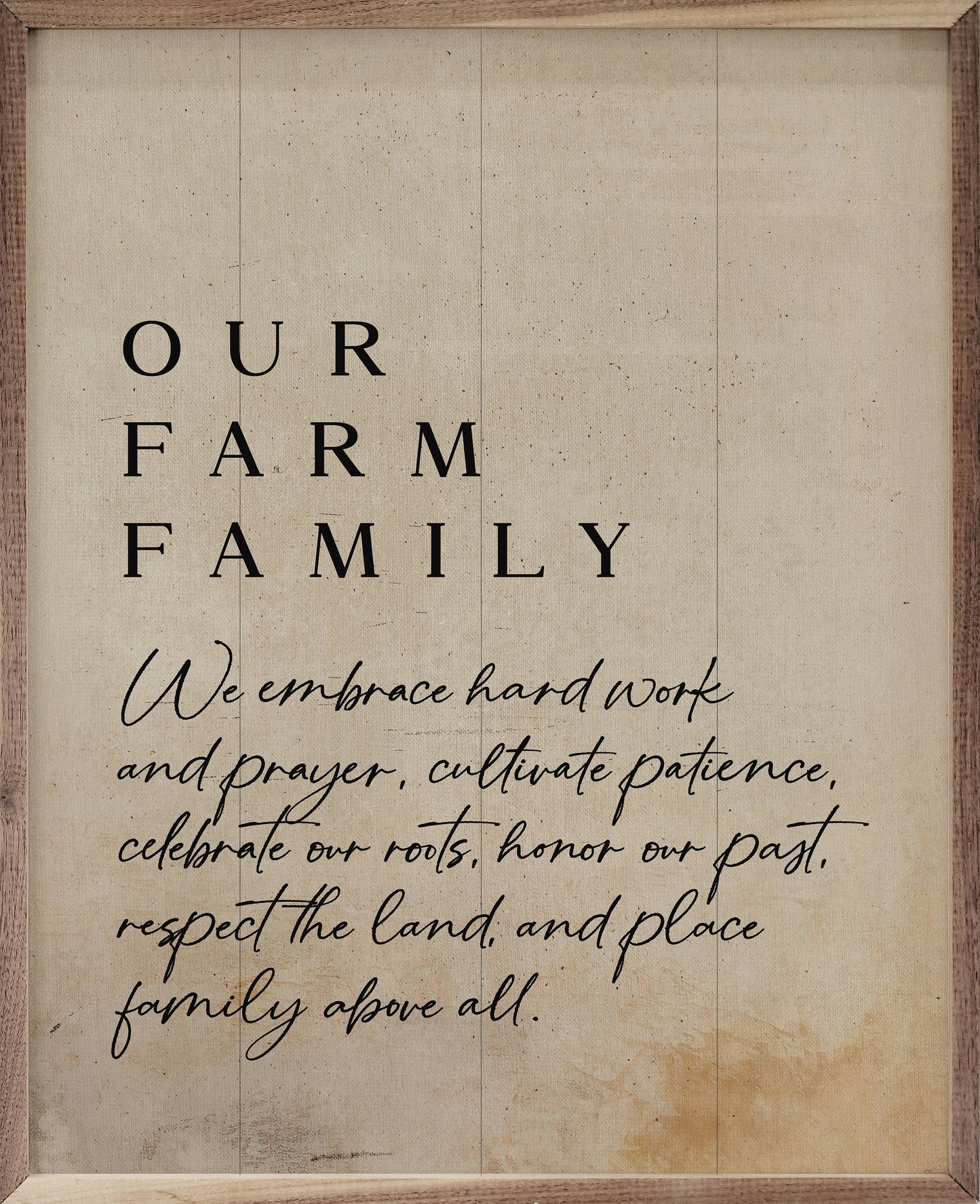 Our Farm Family Neutral: 8x10