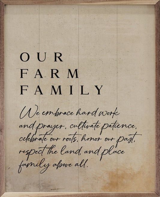 Our Farm Family Neutral: 8x10