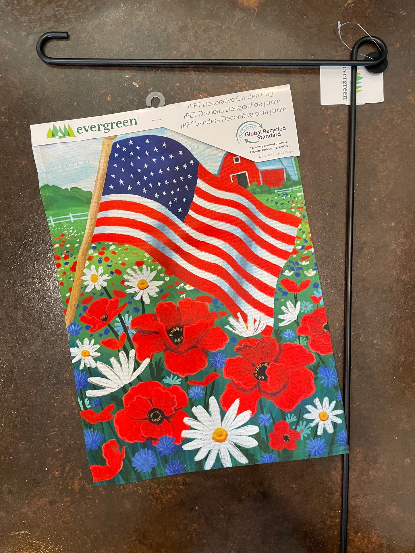 Embossed Suede Garden Flag