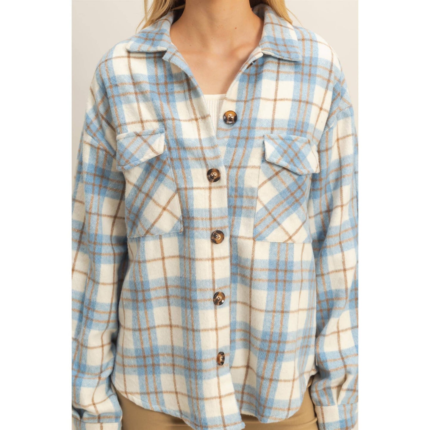 Collared Plaid Shacket