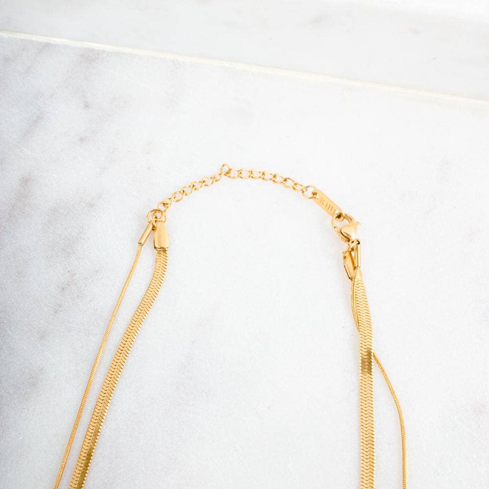 Brooke Layered Chain Necklace - WATERPROOF