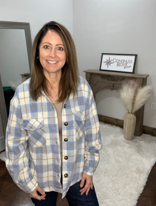 Collared Plaid Shacket