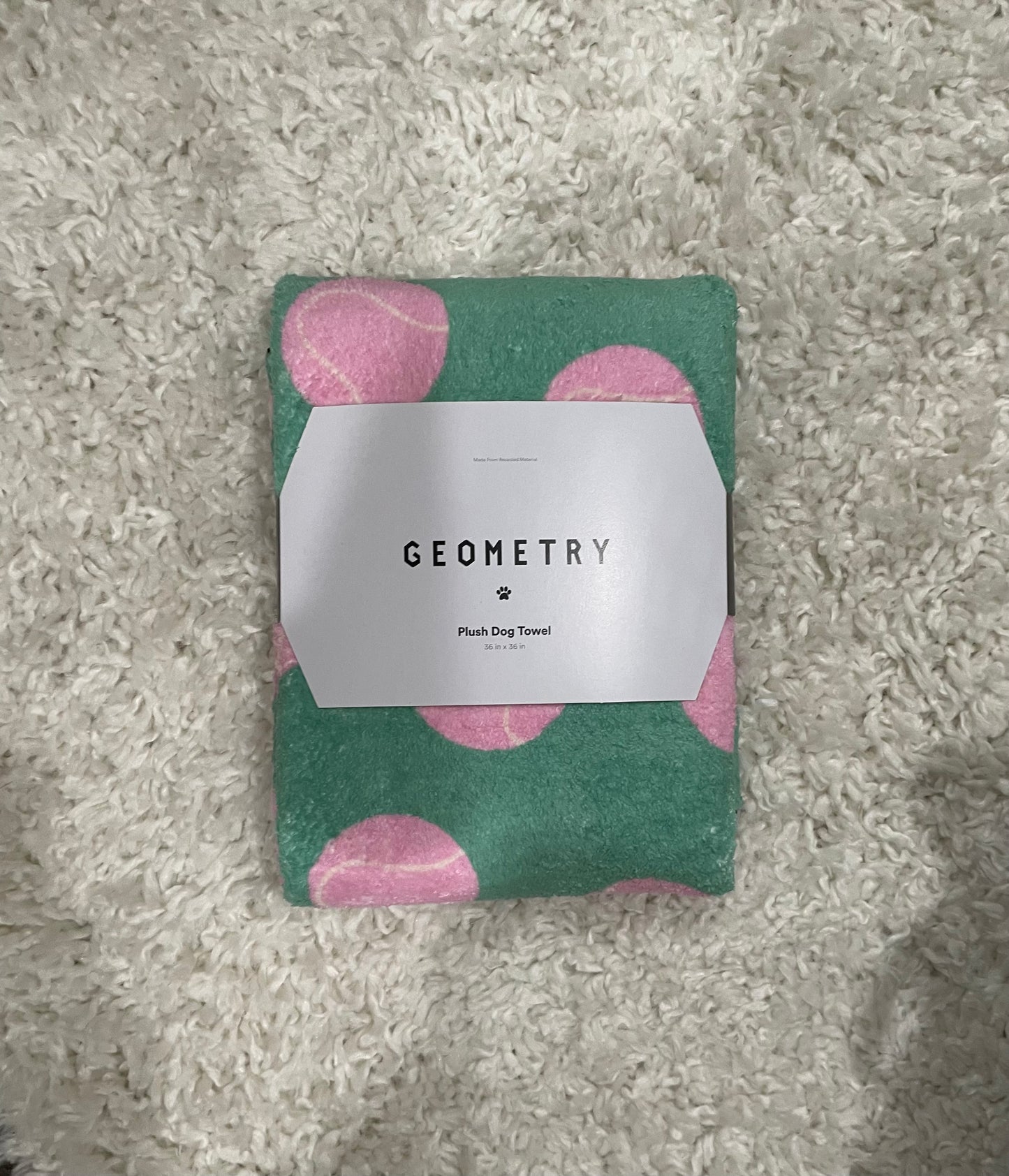 Geometry Plush Dog Towel