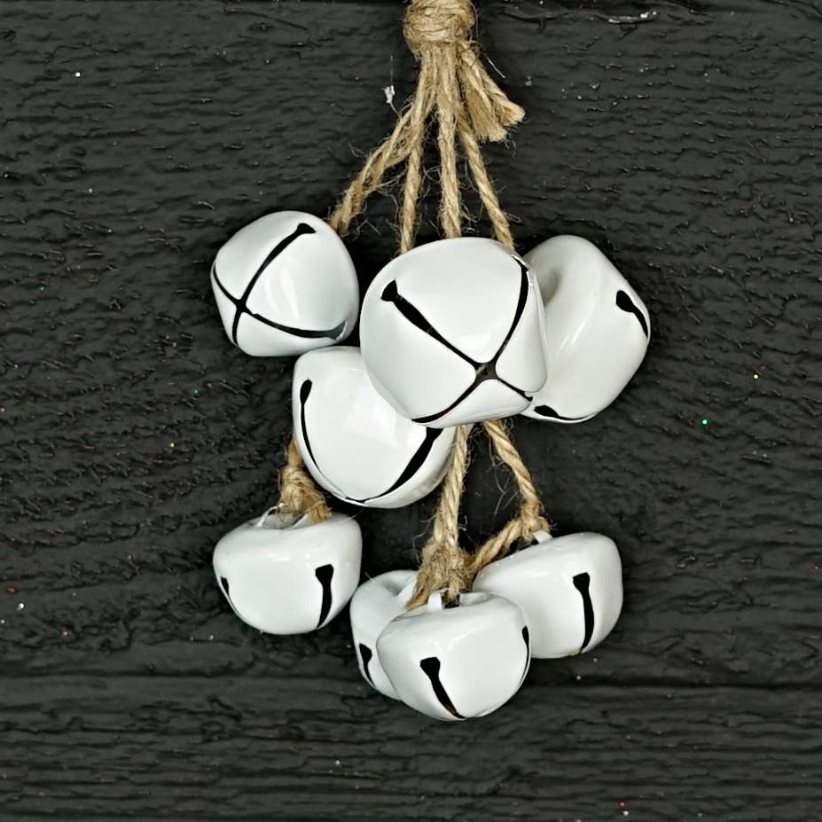 10inL Bells Cluster on jute string