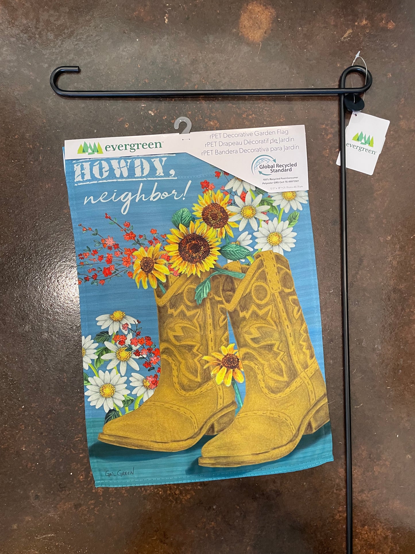 Embossed Suede Garden Flag