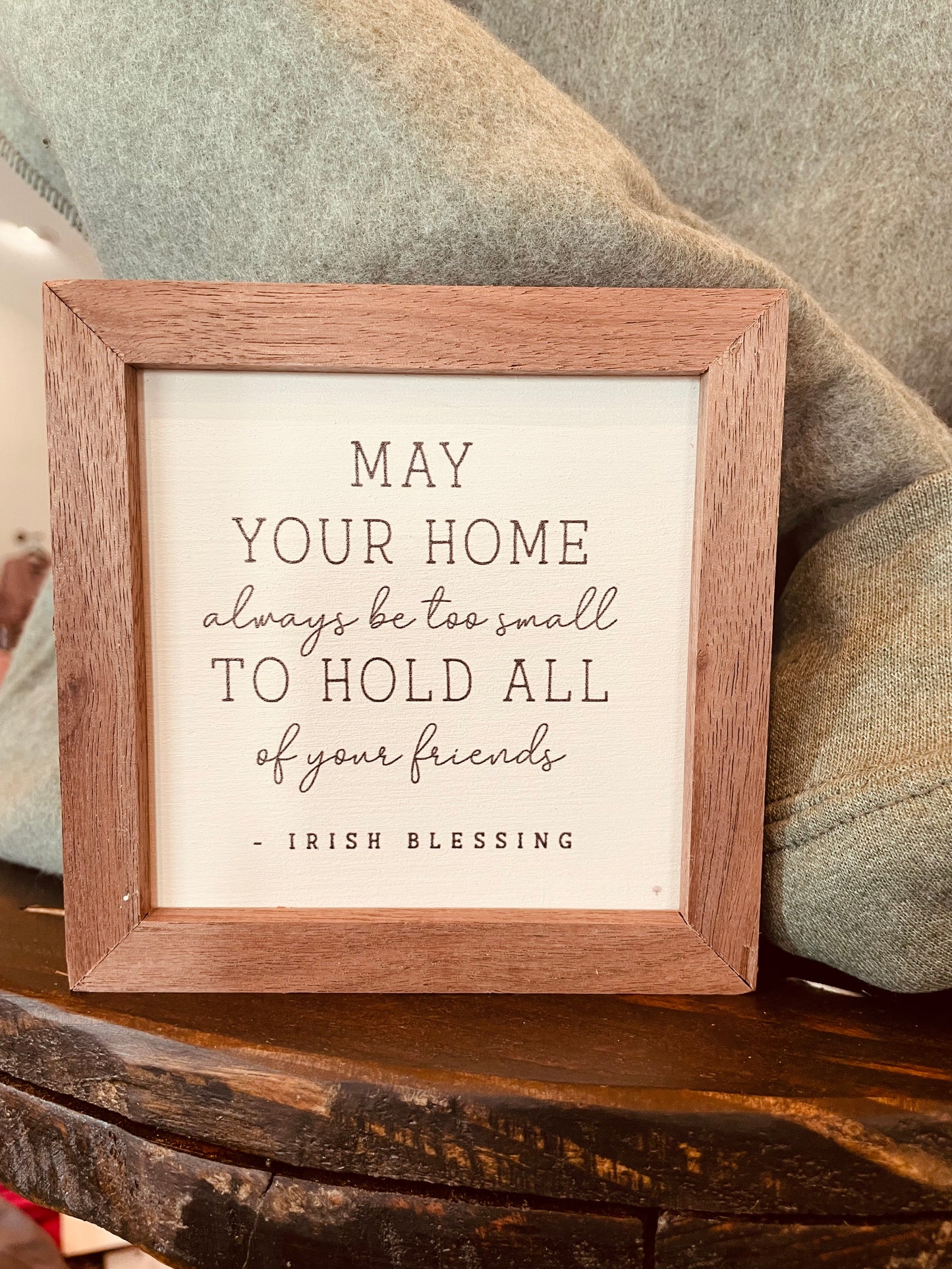 May Your Home Irish Blessing White: 4 x 4 x 1