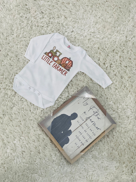 Little Farmer Cute Farm Baby Onesie