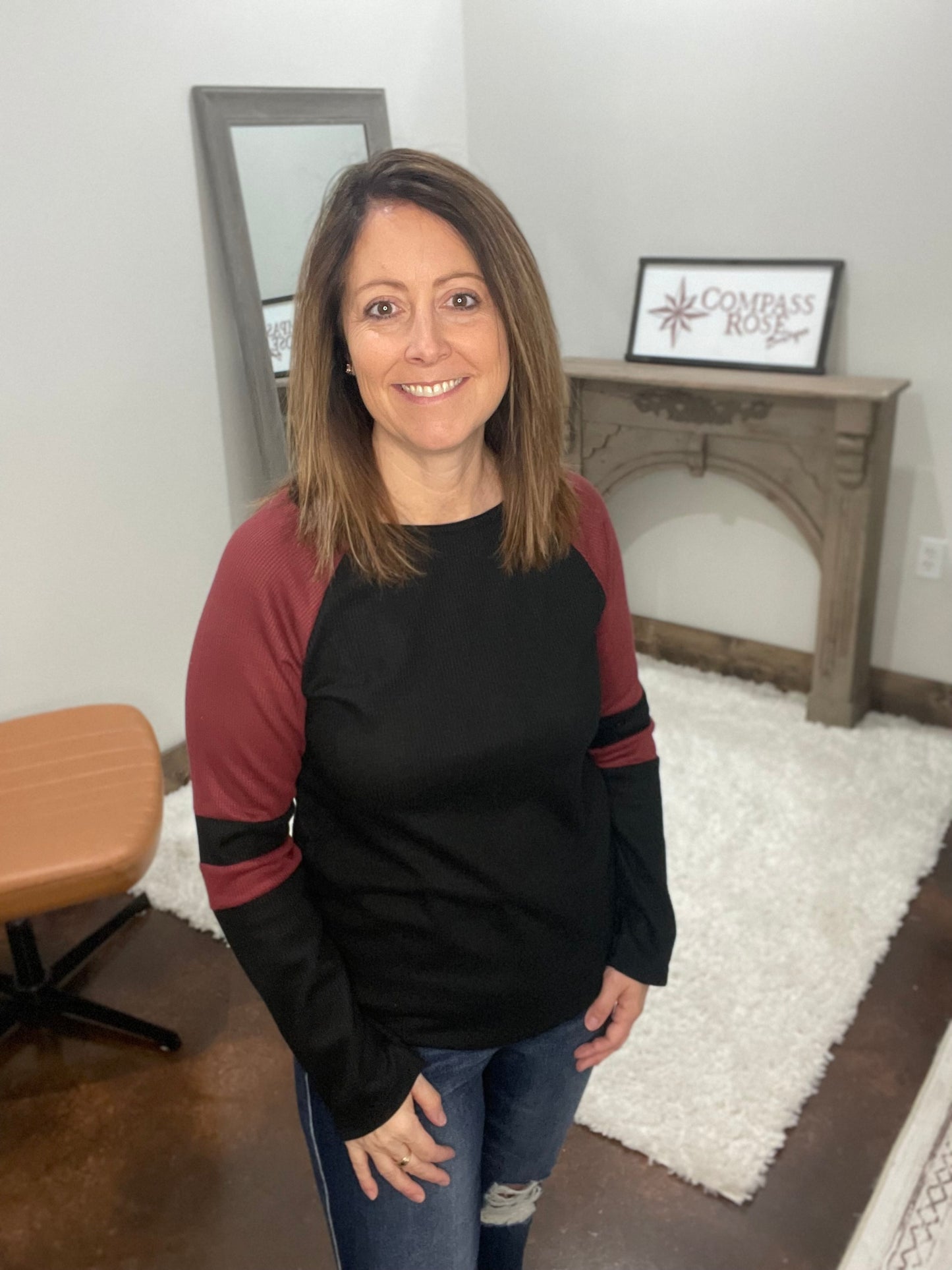 Colorblock Raglan Top