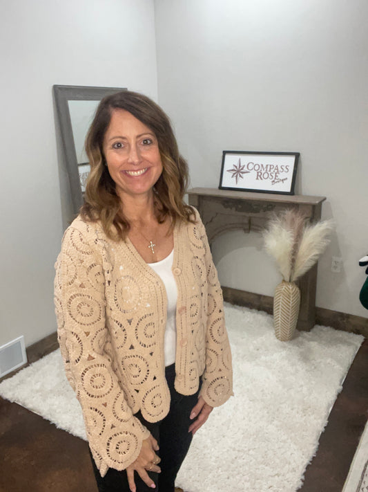 Crochet Knitted Cardigan