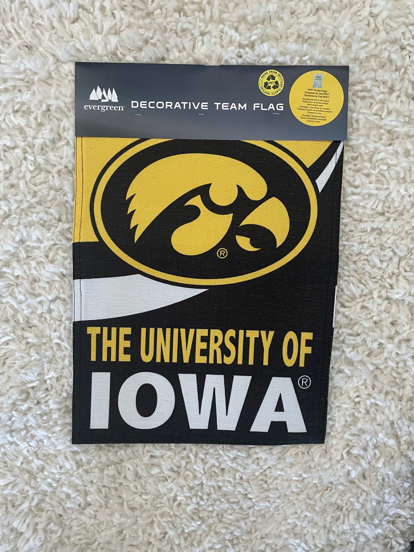 Burlap Collegiate Garden Flag