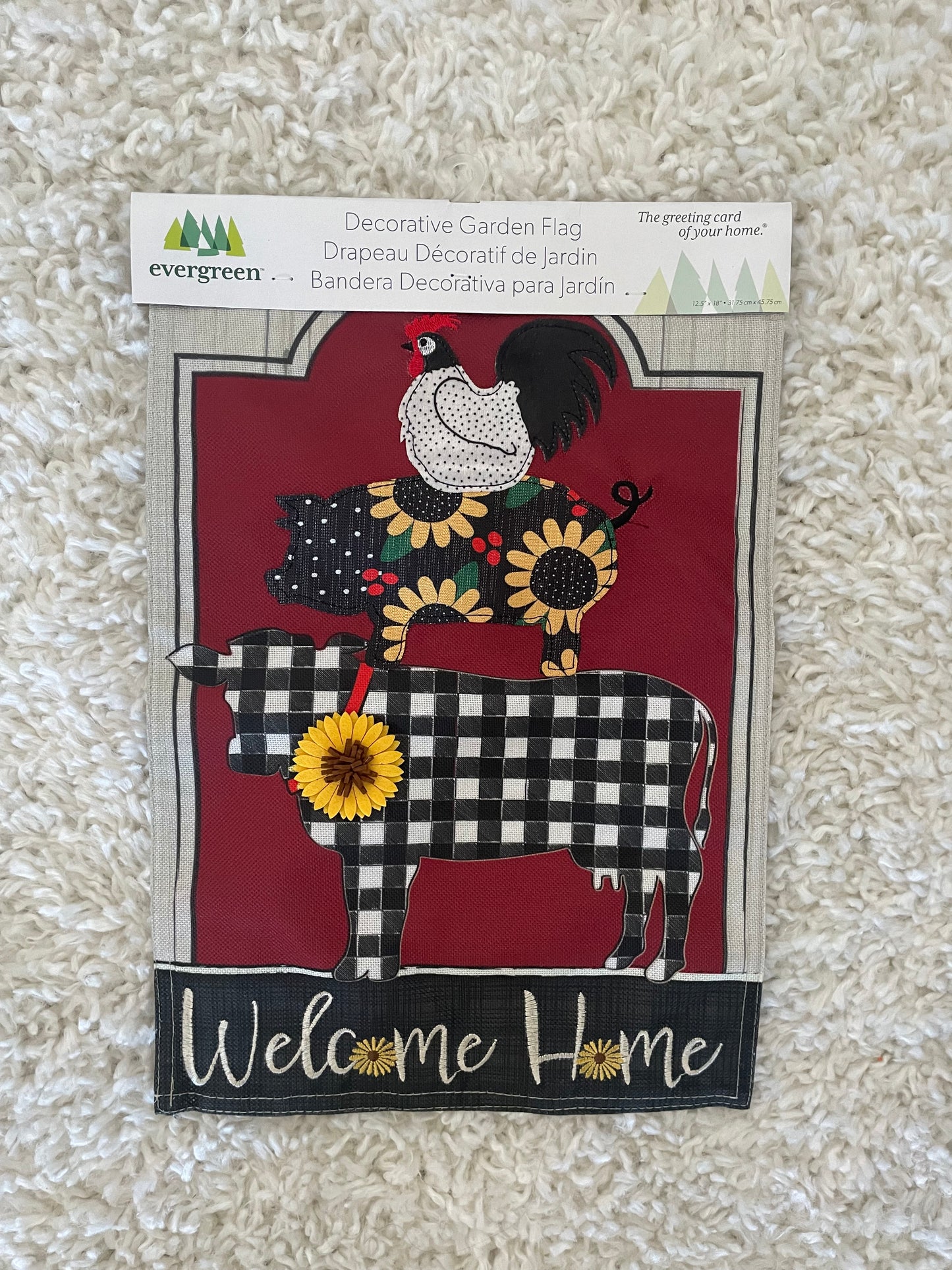 Burlap Garden Flag