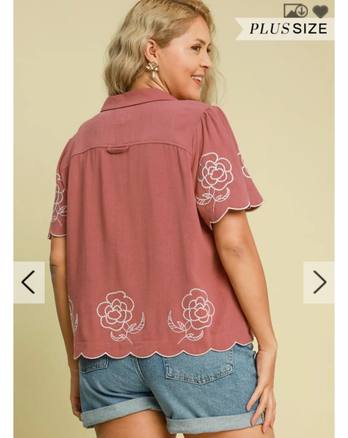 Linen Floral Top
