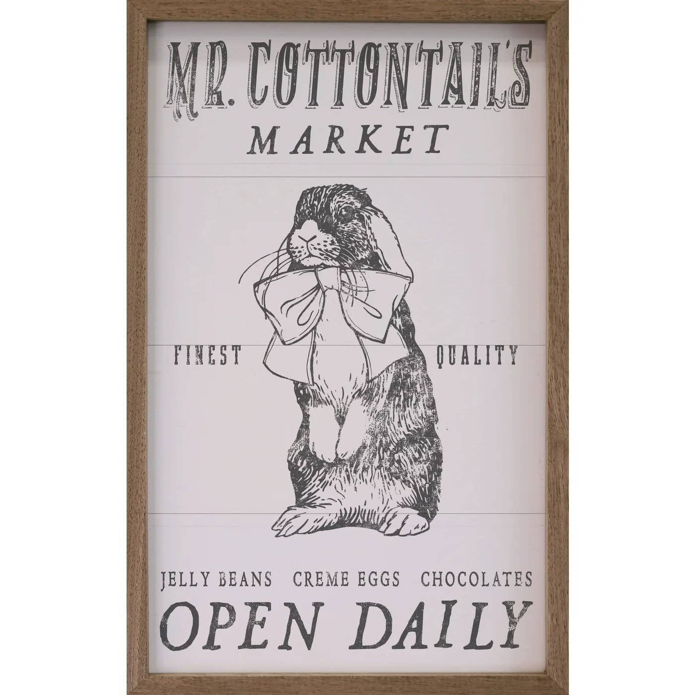 Mr Cottontails Market Bunny White: 5 x 8 x 1.5
