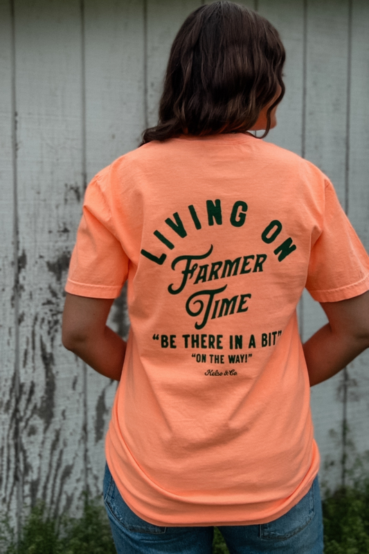 Living On Farmer Time Graphic Tee