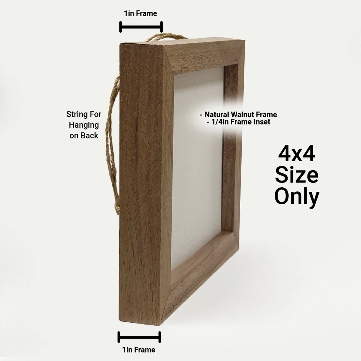 Until We Meet Again Greenery Whitewash: 8 x 8 x 1.5