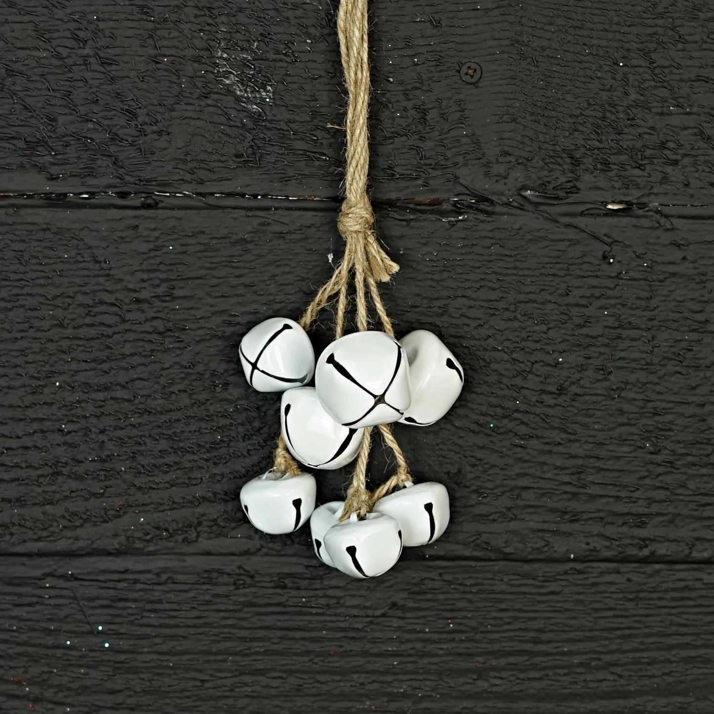 10inL Bells Cluster on jute string