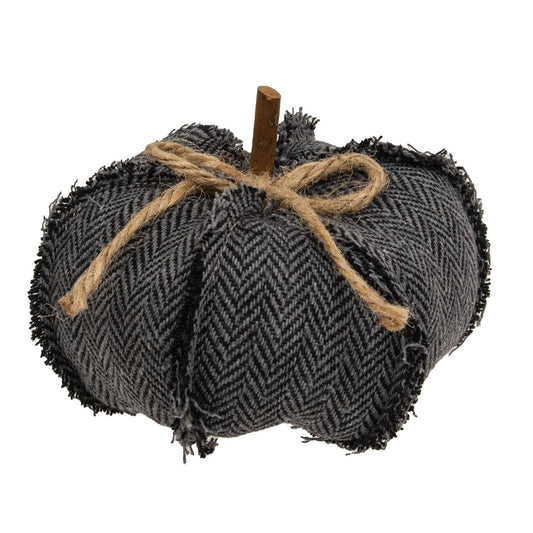 Dark Gray Chevron Pumpkin