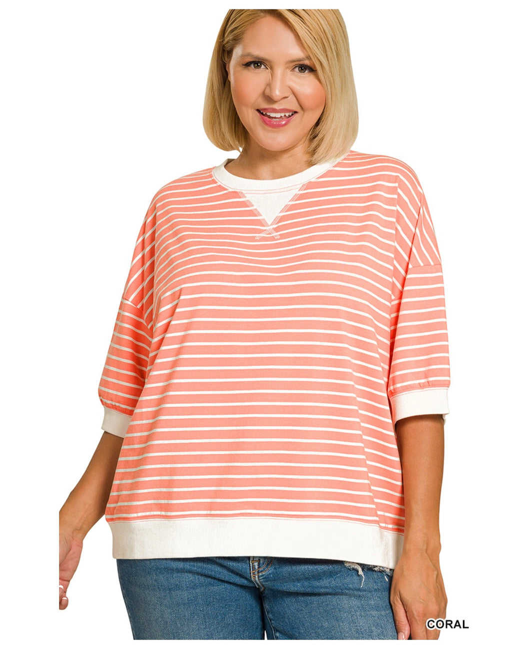 Striped Banded Pullover
