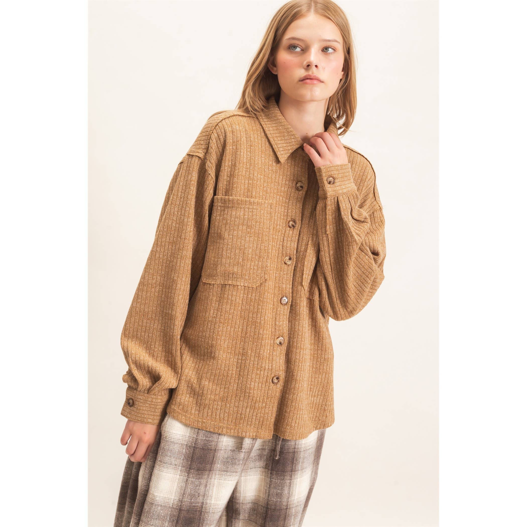 Corduroy Button-Up Shirt