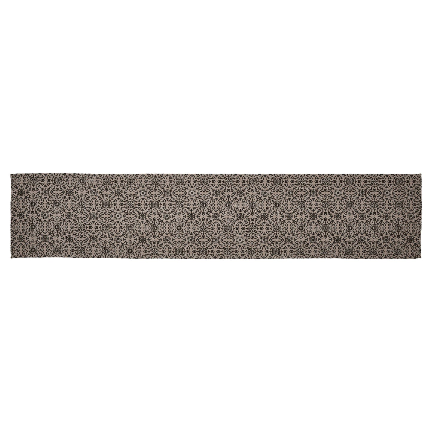 Custom House Black Tan Jacquard Runner 12x60