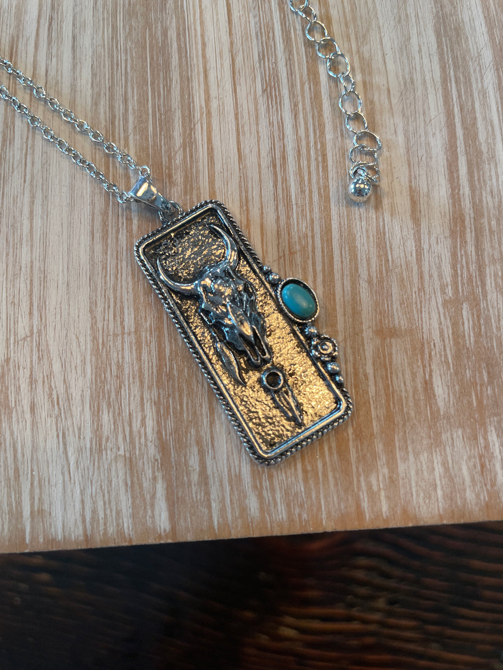 Western Skull Pendant Necklace