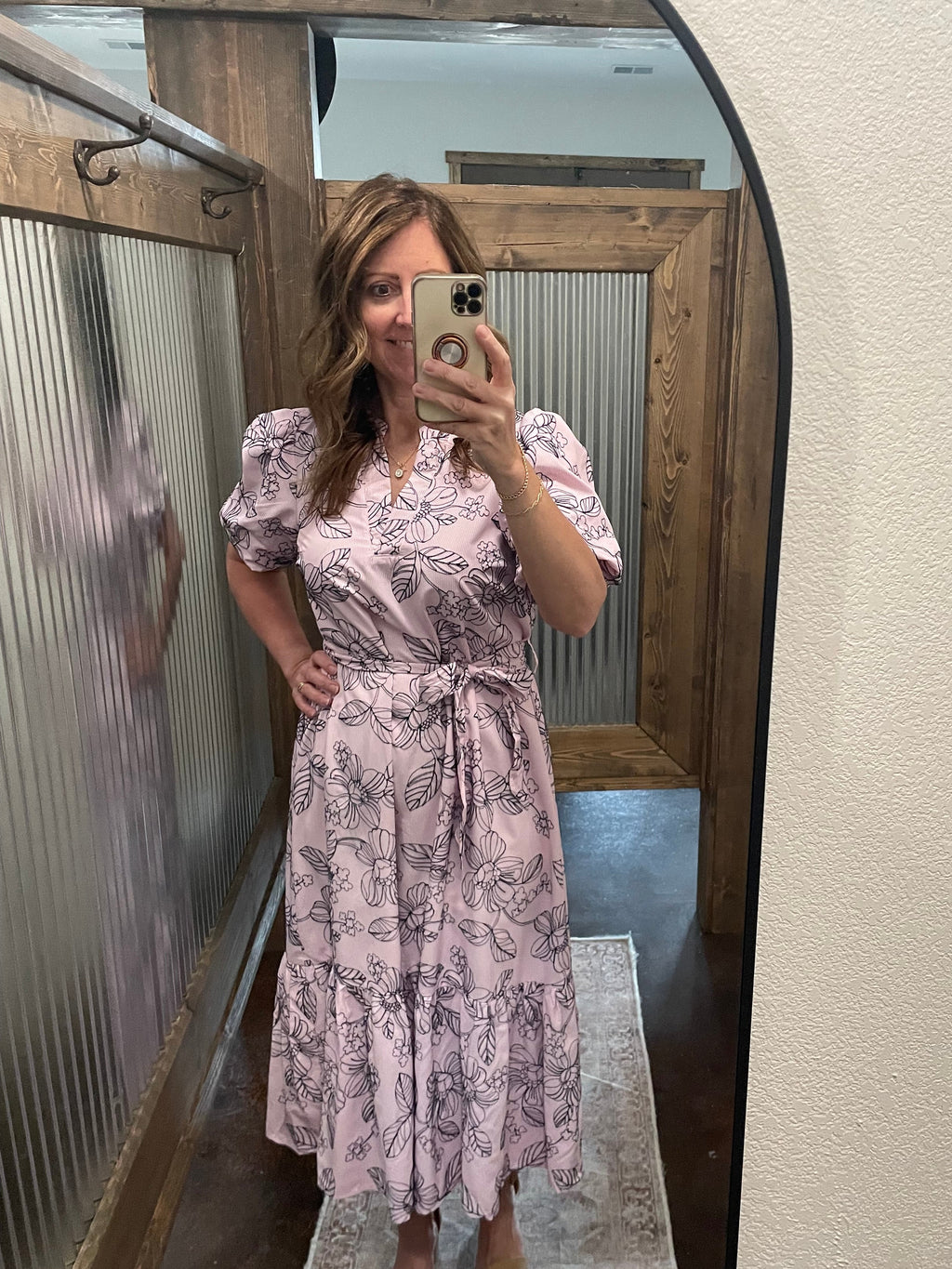 Sky Garden Belted Midi Dress