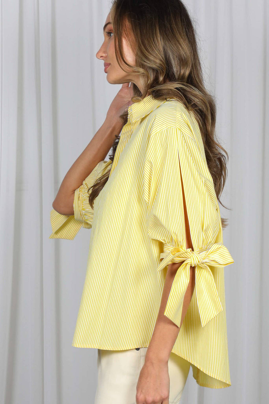 Bow Tie Sleeve Blouse