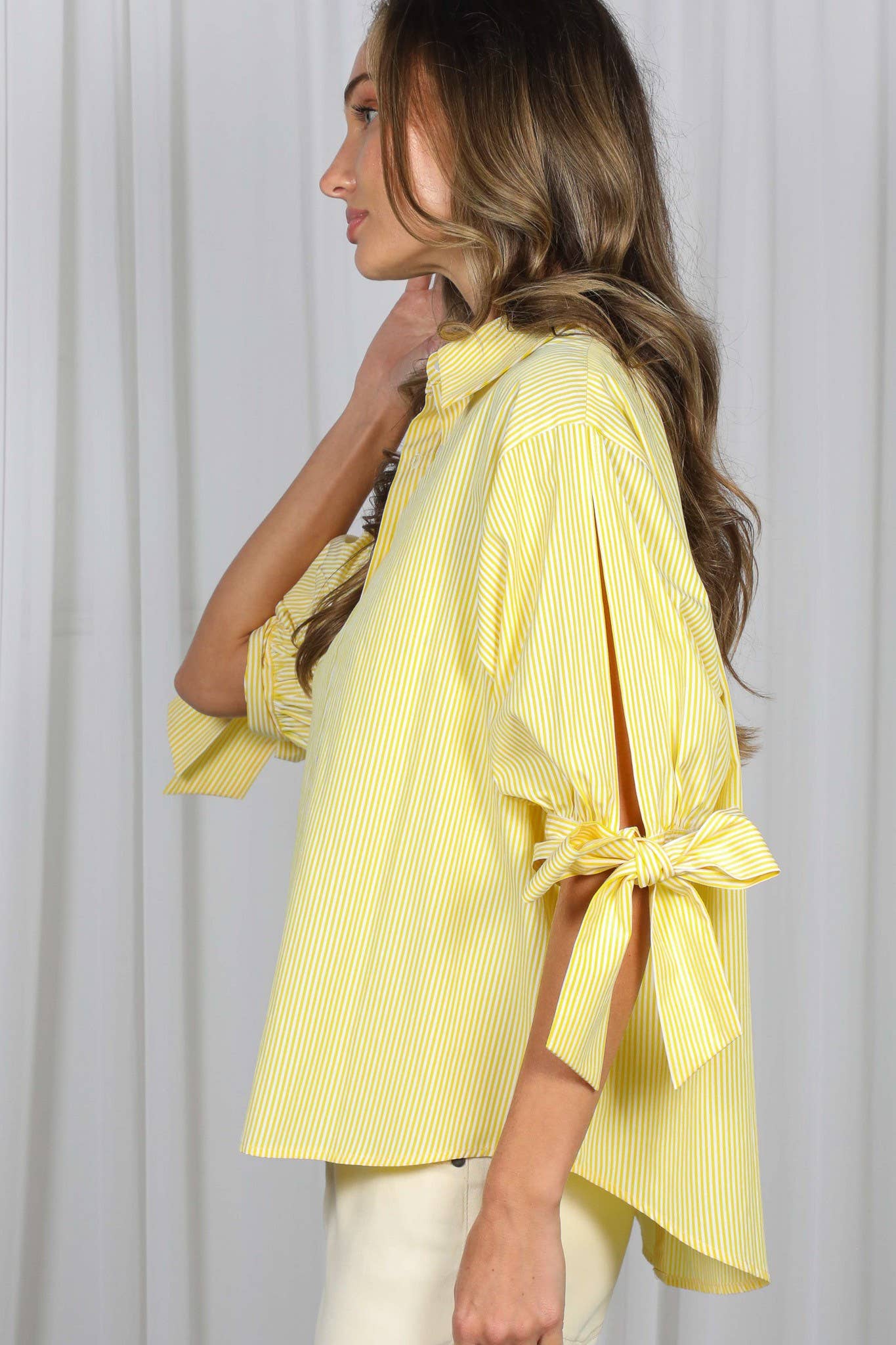 Bow Tie Sleeve Blouse