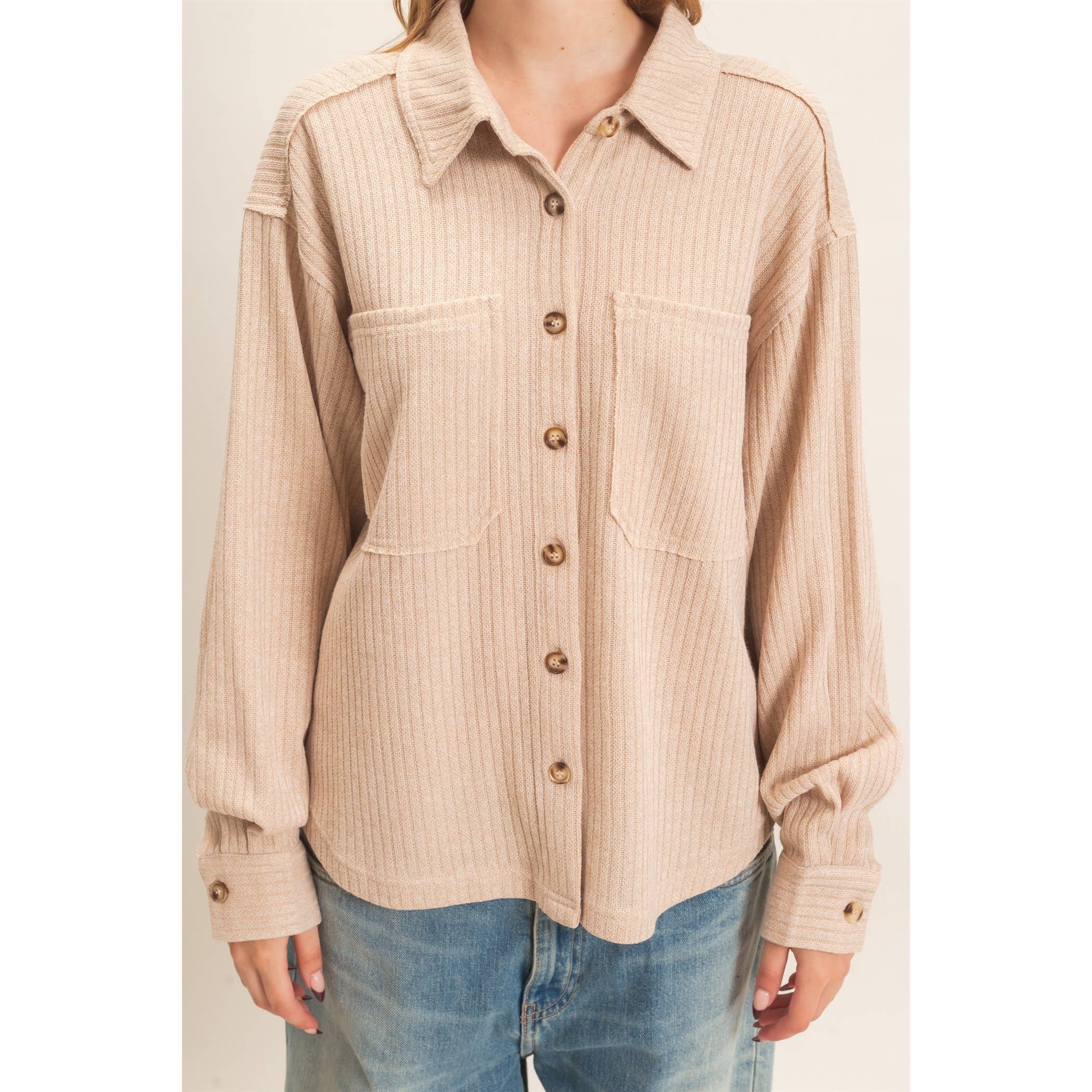 Corduroy Button-Up Shirt