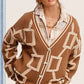 Loose Fit Drop Shoulder Cozy Knit Cardigan