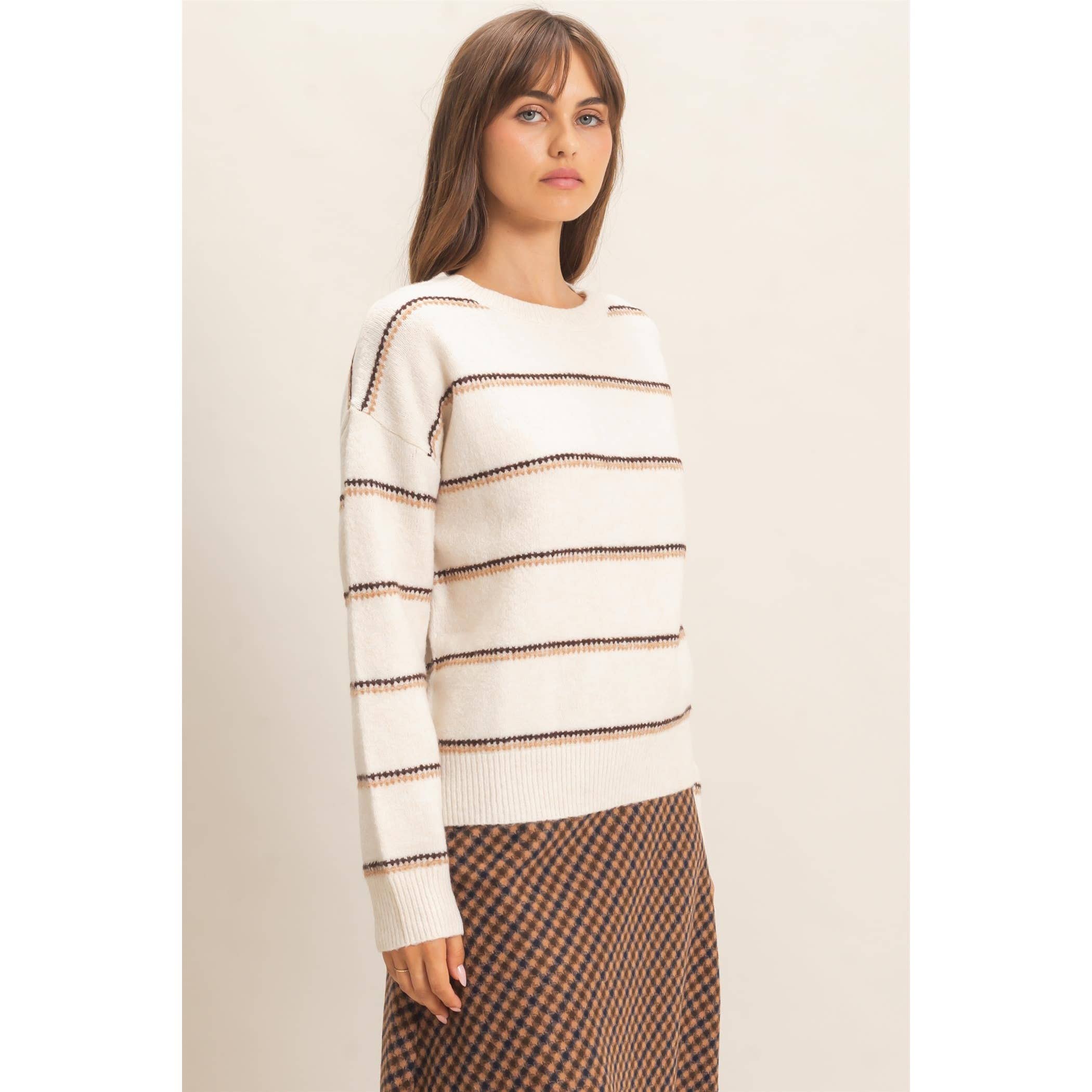 Striped Crew Neck Sweater