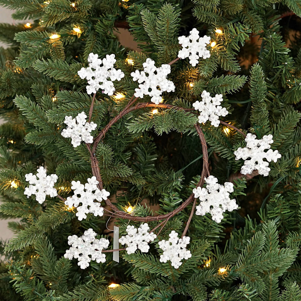Glitter Wood Snowflake Ring