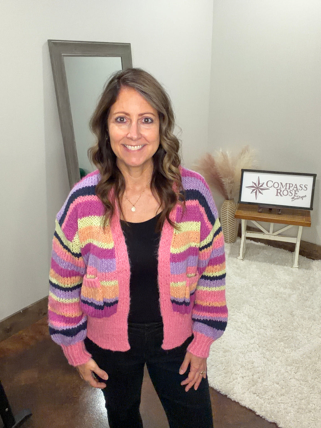Vibrant Striped Cardigan