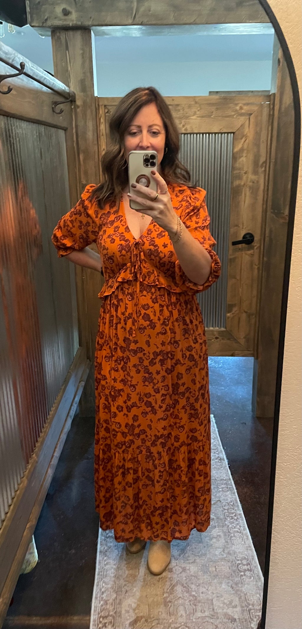 FLORAL PRINT MAXI DRESS