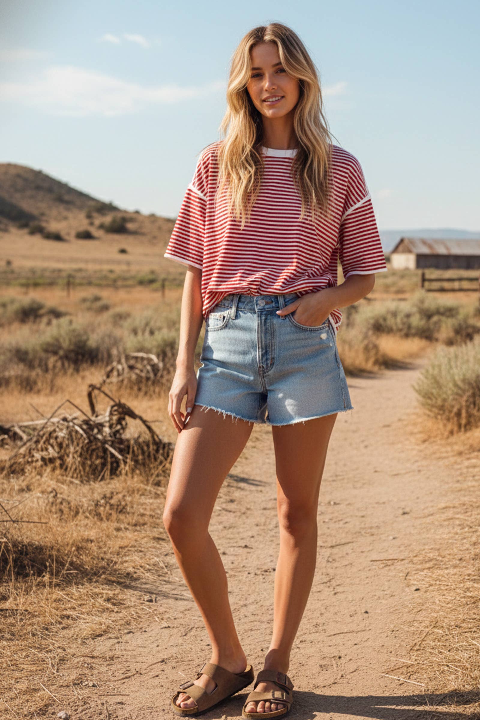 Striped Oversized Knit Top