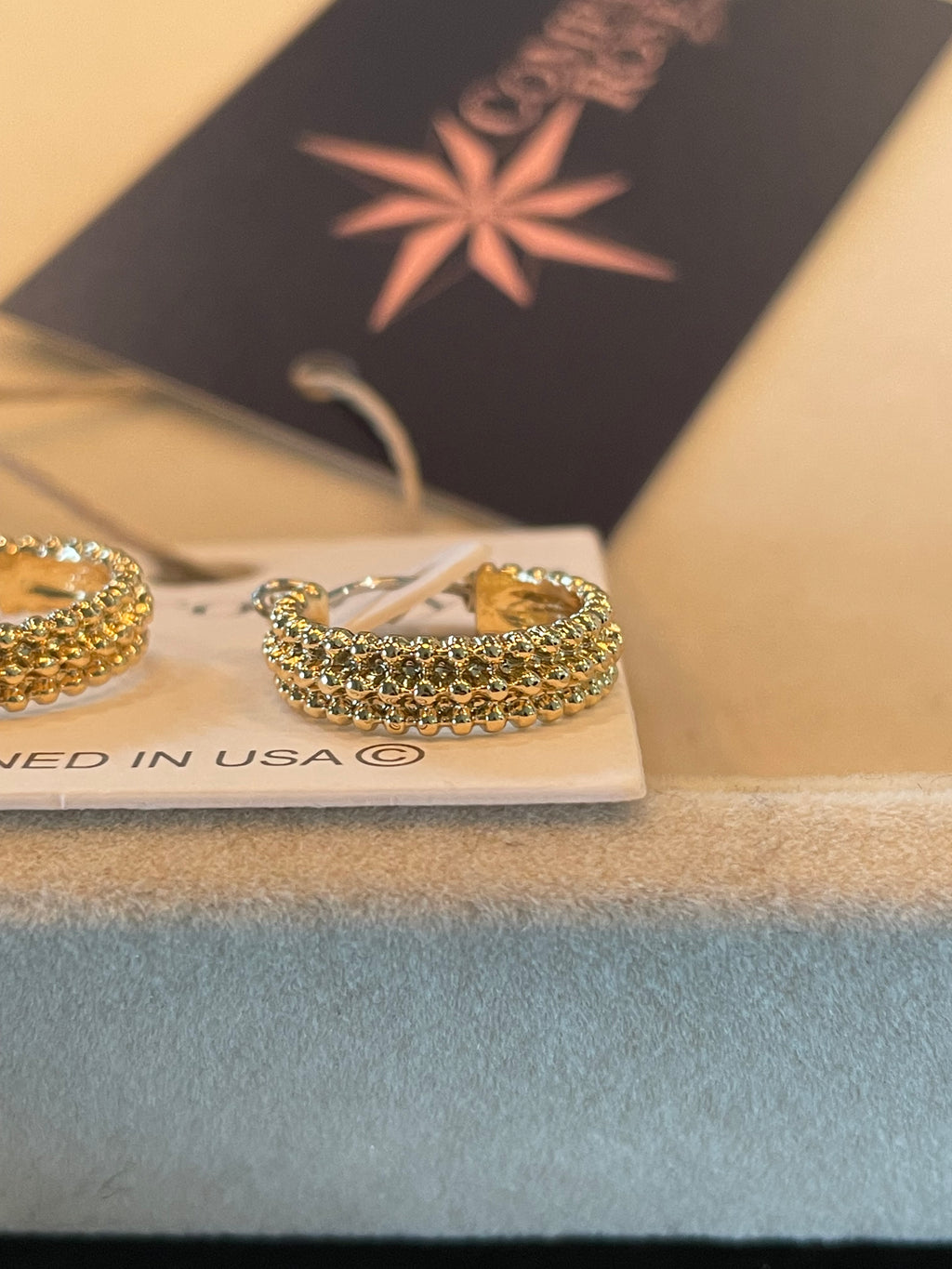 Bead Hoop Earrings