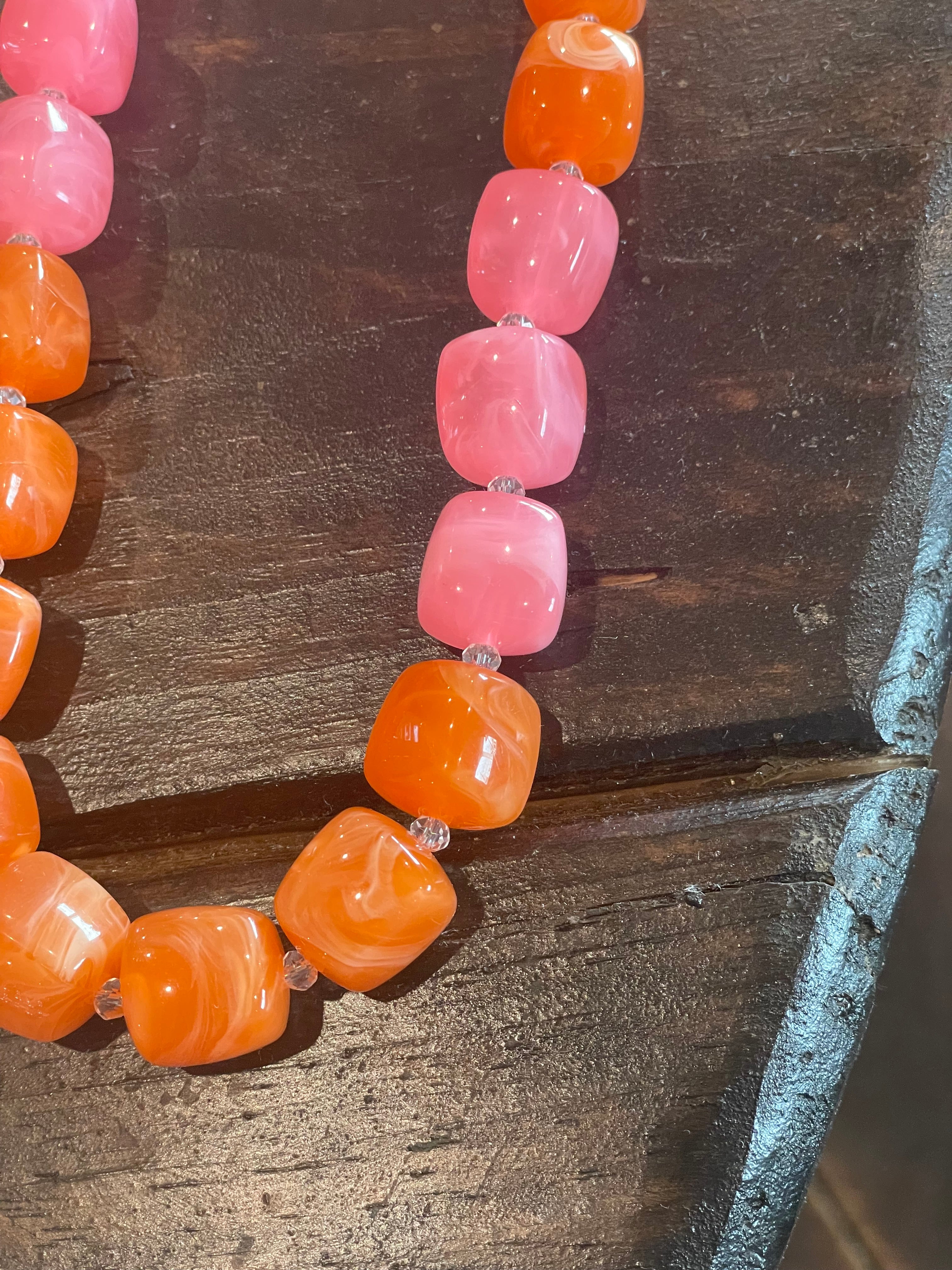 Orange Bead Necklace