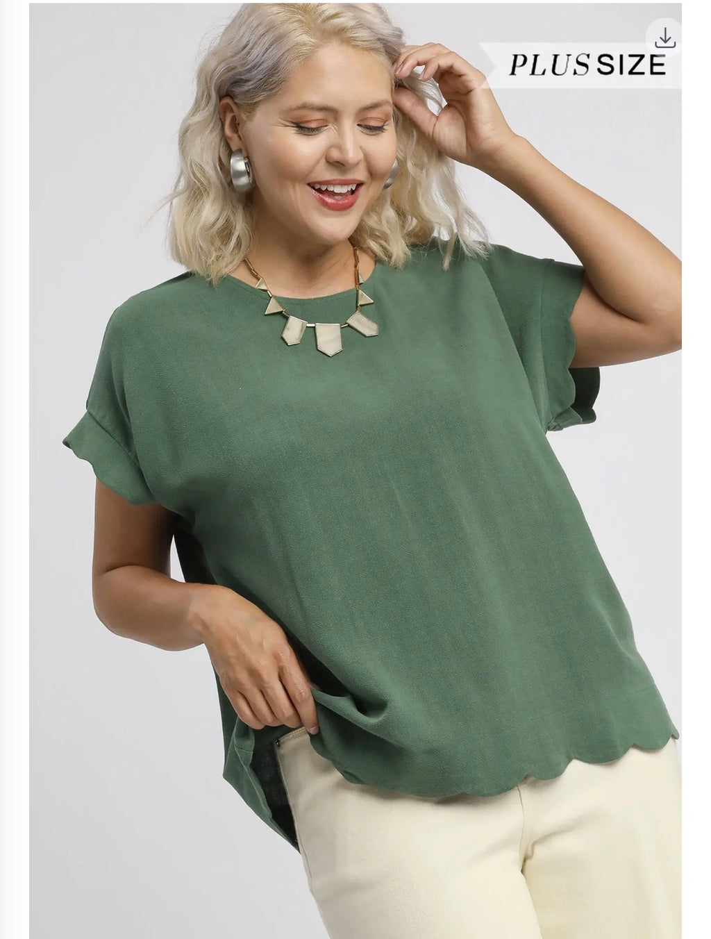 Scalloped Hem Top