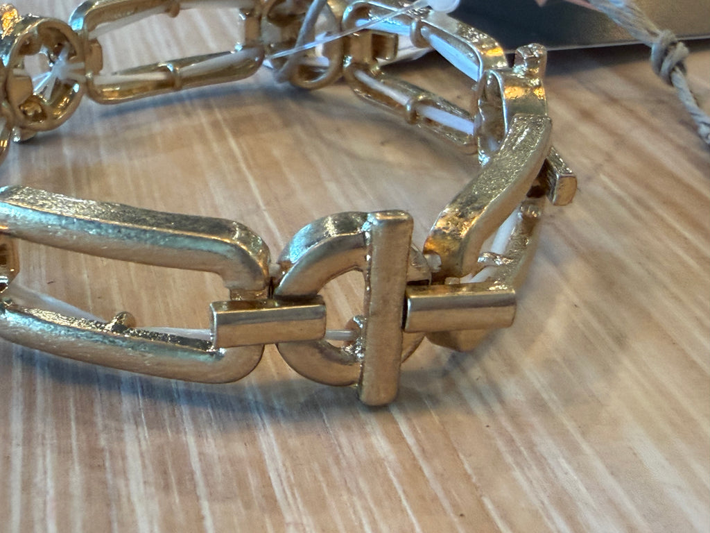Gold Link Stretch Bracelet