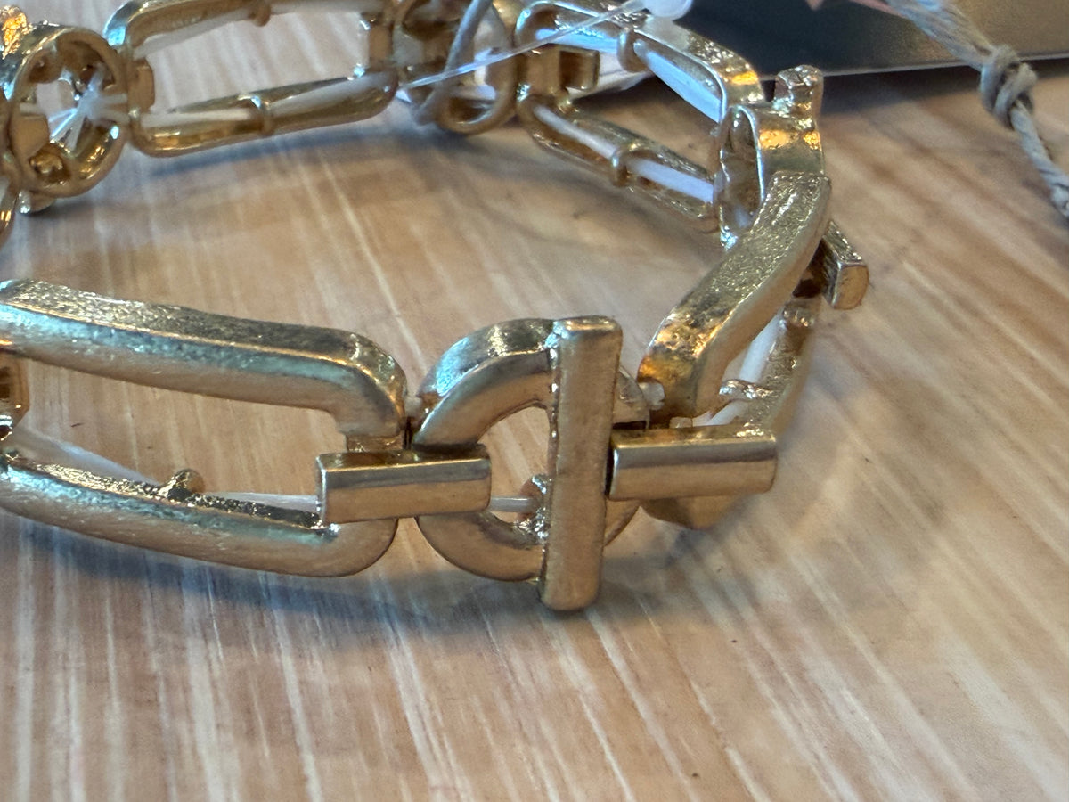 Gold Link Stretch Bracelet