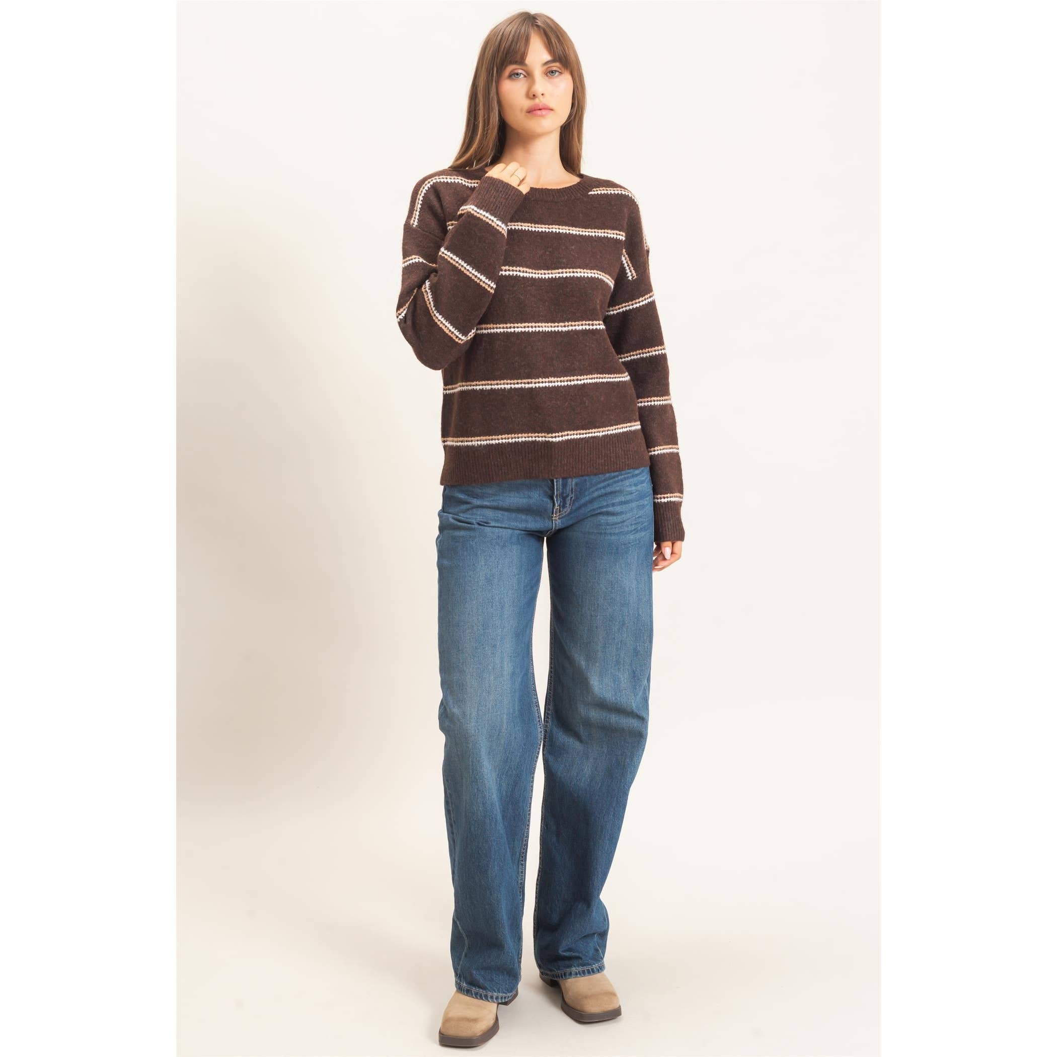 Striped Crew Neck Sweater