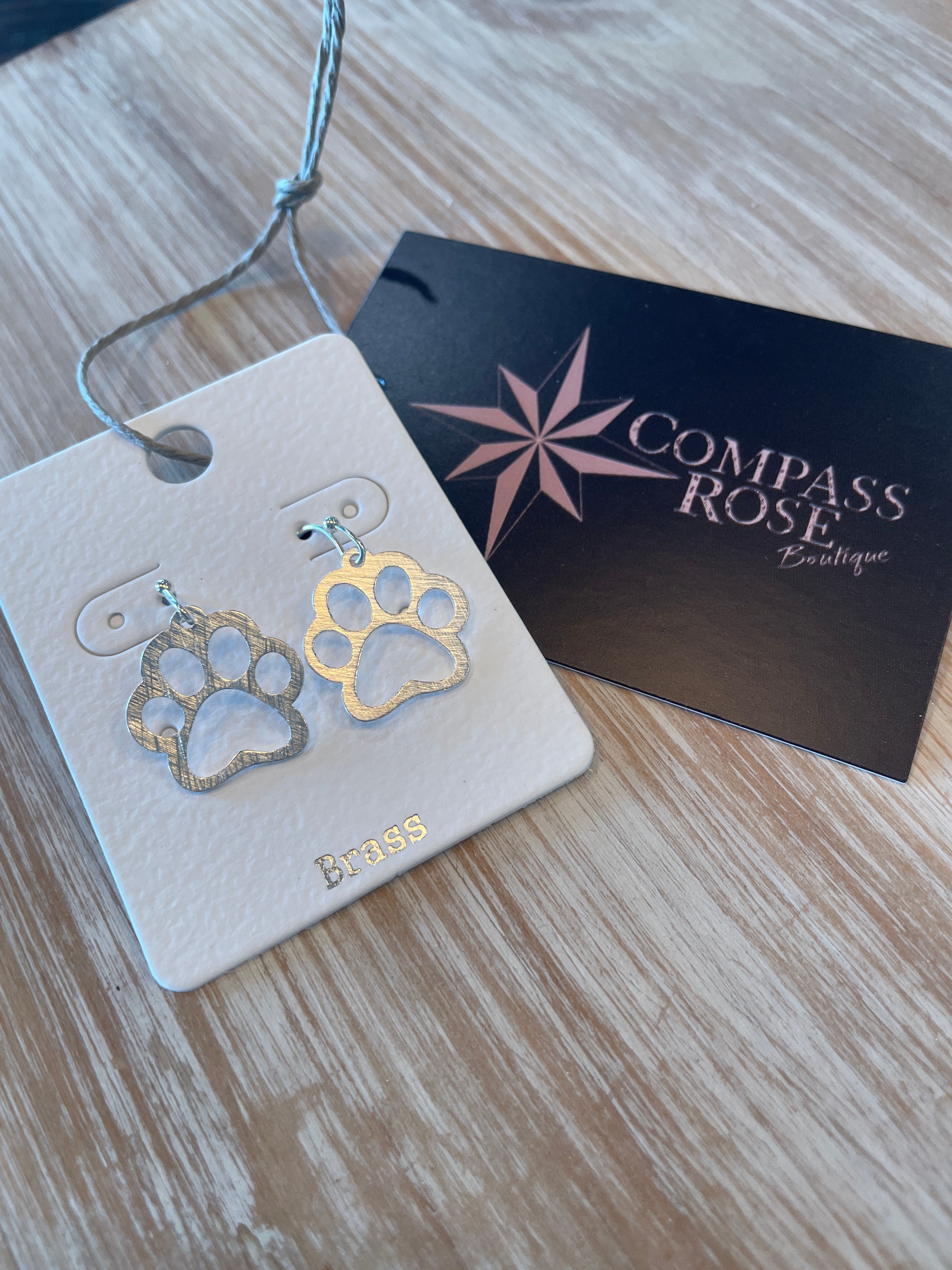 Paw Print Dangle Earrings